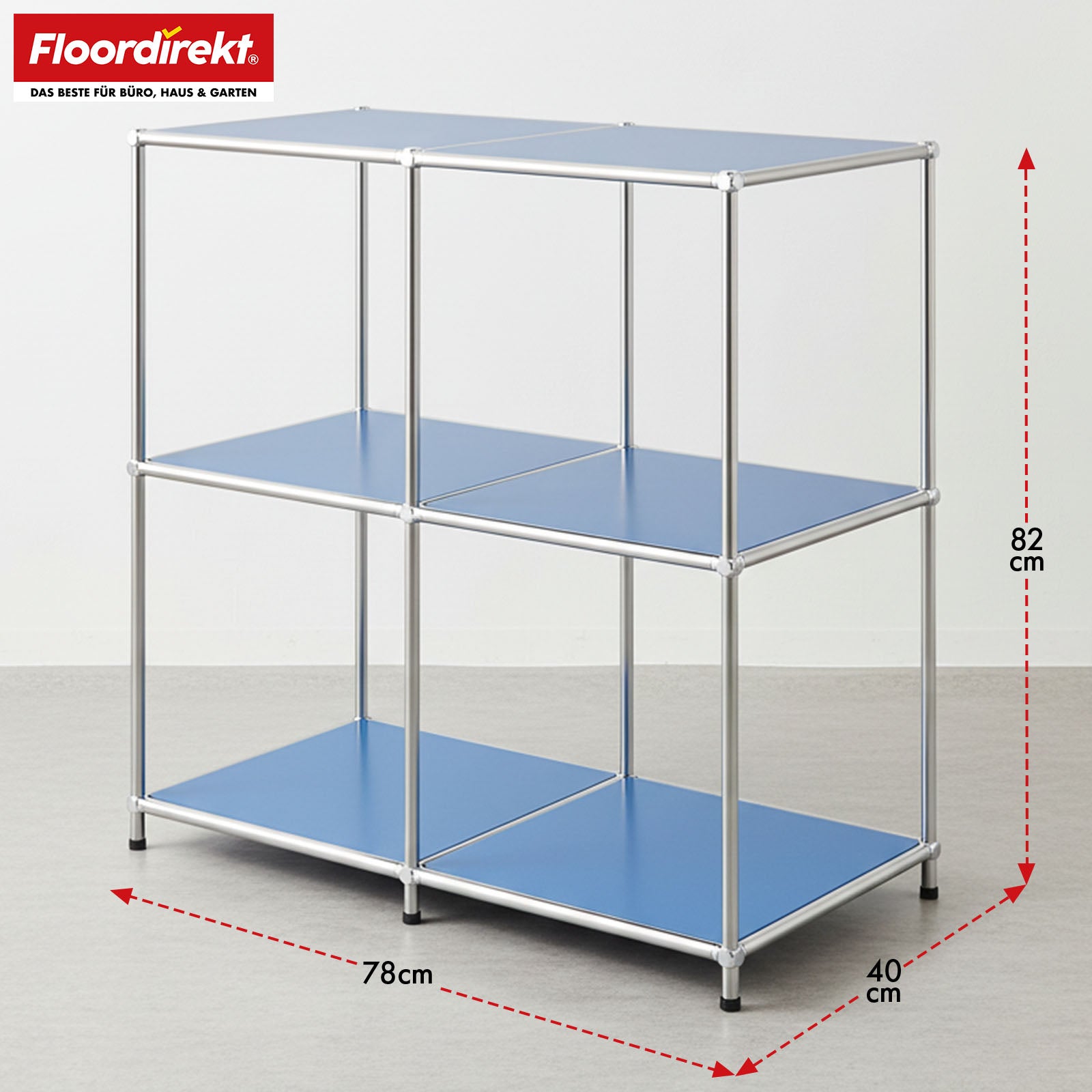 Metallreol | Concept Epure MK-027 | Åben 3-etagers skænk og opbevaringsreol | Fås i flere farver