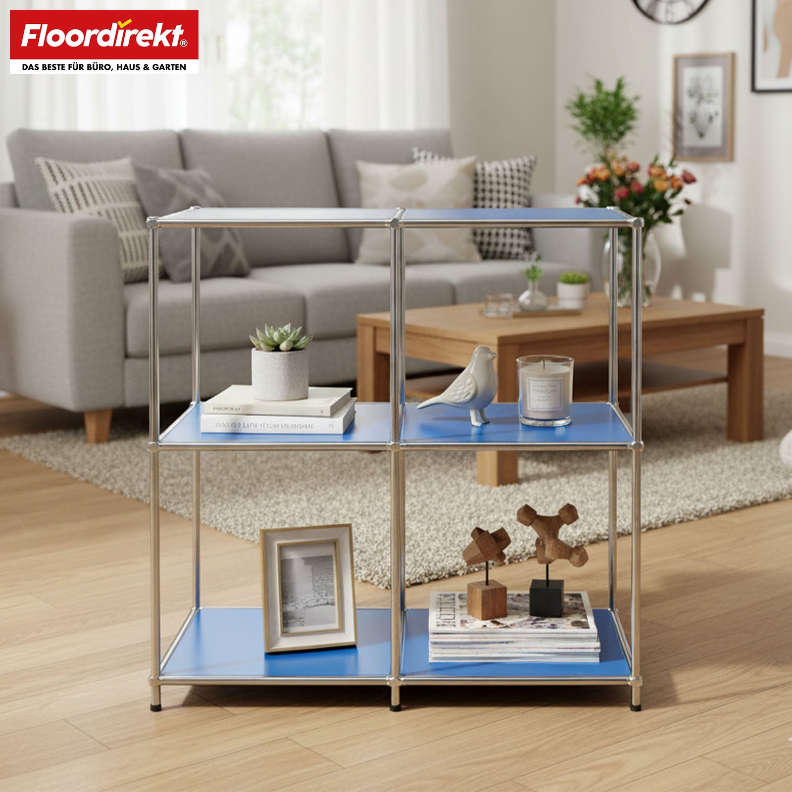 Metallreol | Concept Epure MK-027 | Åben 3-etagers skænk og opbevaringsreol | Fås i flere farver