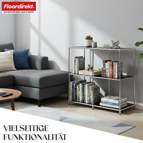 Metallreol | Concept Epure MK-027 | Åben 3-etagers skænk og opbevaringsreol | Fås i flere farver