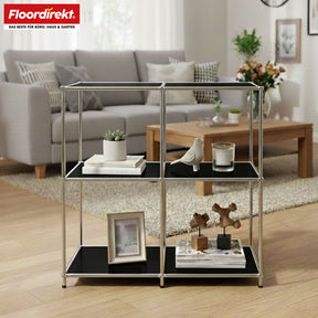 Metallreol | Concept Epure MK-027 | Åben 3-etagers skænk og opbevaringsreol | Fås i flere farver