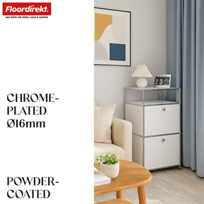 Metallreol | Concept Epure MK-120 | Opbevaringsreol med aflåselige rum, åbent rum og hylde | Fås i flere farver