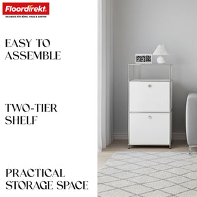 Metallreol | Concept Epure MK-120 | Opbevaringsreol med aflåselige rum, åbent rum og hylde | Fås i flere farver