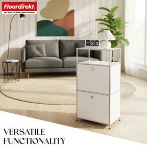 Metallreol | Concept Epure MK-120 | Opbevaringsreol med aflåselige rum, åbent rum og hylde | Fås i flere farver