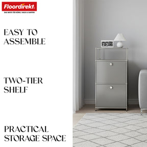 Metallreol | Concept Epure MK-120 | Opbevaringsreol med aflåselige rum, åbent rum og hylde | Fås i flere farver