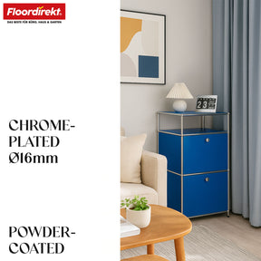 Metallreol | Concept Epure MK-120 | Opbevaringsreol med aflåselige rum, åbent rum og hylde | Fås i flere farver