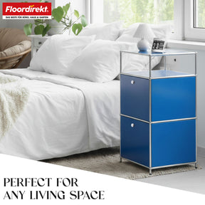 Metallreol | Concept Epure MK-120 | Opbevaringsreol med aflåselige rum, åbent rum og hylde | Fås i flere farver