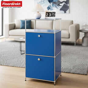 Metallreol | Concept Epure MK-120 | Opbevaringsreol med aflåselige rum, åbent rum og hylde | Fås i flere farver