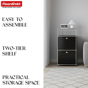 Metallreol | Concept Epure MK-120 | Opbevaringsreol med aflåselige rum, åbent rum og hylde | Fås i flere farver