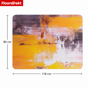 Design gulvbeskyttelsesmåtte | Robust kontorstolsunderlag i special-PVC til kontor & hjemmekontor | 80 x 118 cm