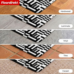 Design gulvbeskyttelsesmåtte | Robust kontorstolsunderlag i special-PVC til kontor & hjemmekontor | 80 x 118 cm