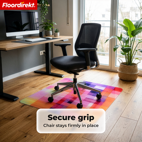 Design gulvbeskyttelsesmåtte | Robust kontorstolsunderlag i special-PVC til kontor & hjemmekontor | 80 x 118 cm