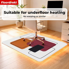 Design gulvbeskyttelsesmåtte | Robust kontorstolsunderlag i special-PVC til kontor & hjemmekontor | 80 x 118 cm