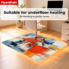 Design gulvbeskyttelsesmåtte | Robust kontorstolsunderlag i special-PVC til kontor & hjemmekontor | 80 x 118 cm