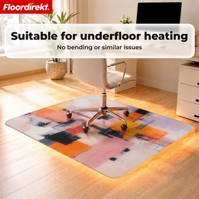 Design gulvbeskyttelsesmåtte | Robust kontorstolsunderlag i special-PVC til kontor & hjemmekontor | 80 x 118 cm