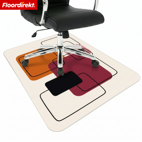 Design gulvbeskyttelsesmåtte | Robust kontorstolsunderlag i special-PVC til kontor & hjemmekontor | 80 x 118 cm