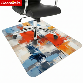Design gulvbeskyttelsesmåtte | Robust kontorstolsunderlag i special-PVC til kontor & hjemmekontor | 80 x 118 cm