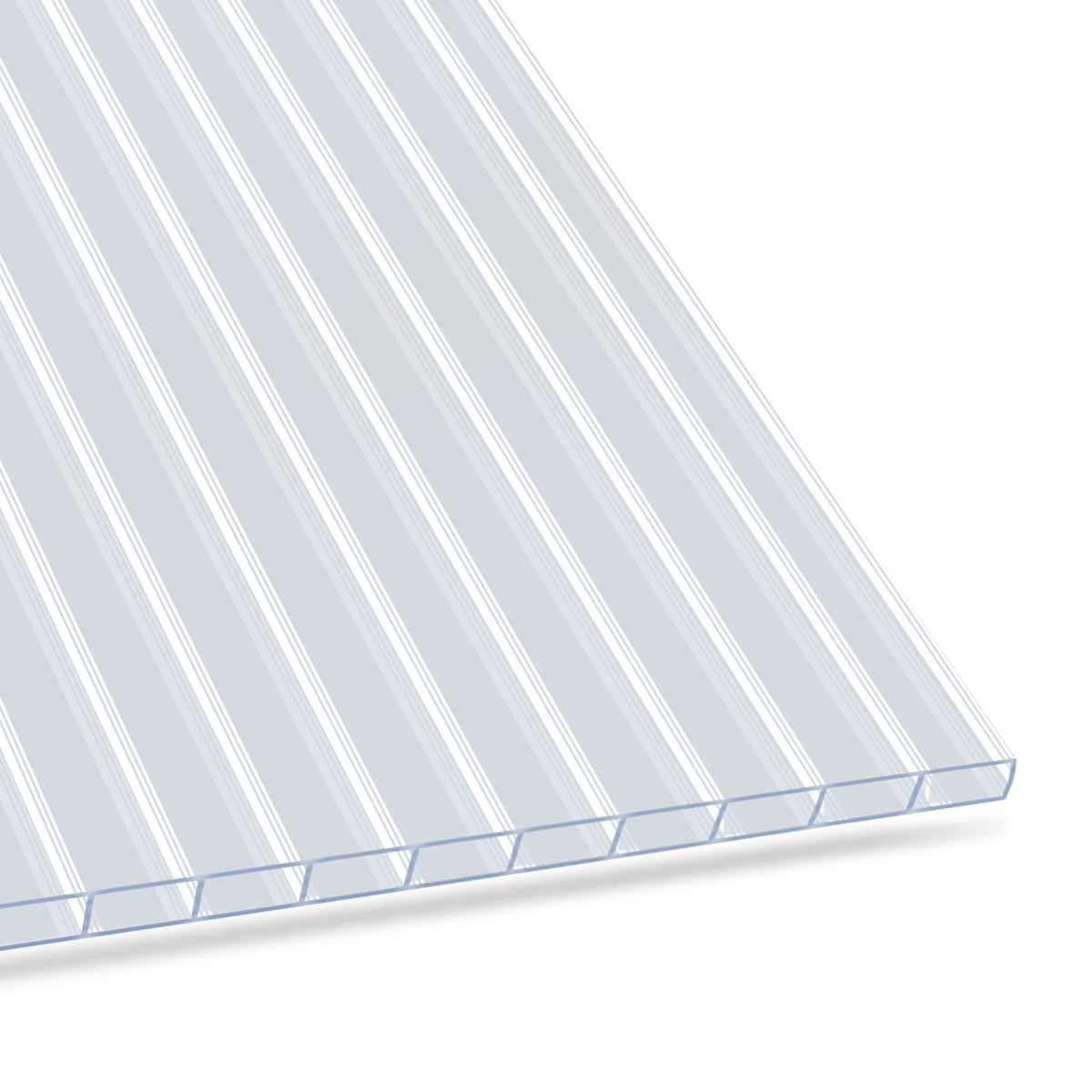 Polycarbonate sheet | Double wall plate | 60.5 x 121 cm | For DIY, roofing and construction
