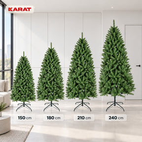 Kunstigt juletræ | Evergreen | Tæt granlook med metalfod | 150–240 cm