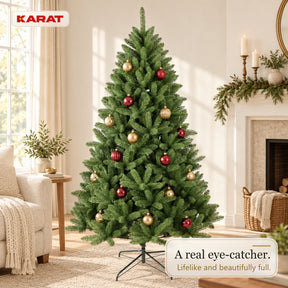 Kunstigt juletræ | Evergreen | Tæt granlook med metalfod | 150–240 cm