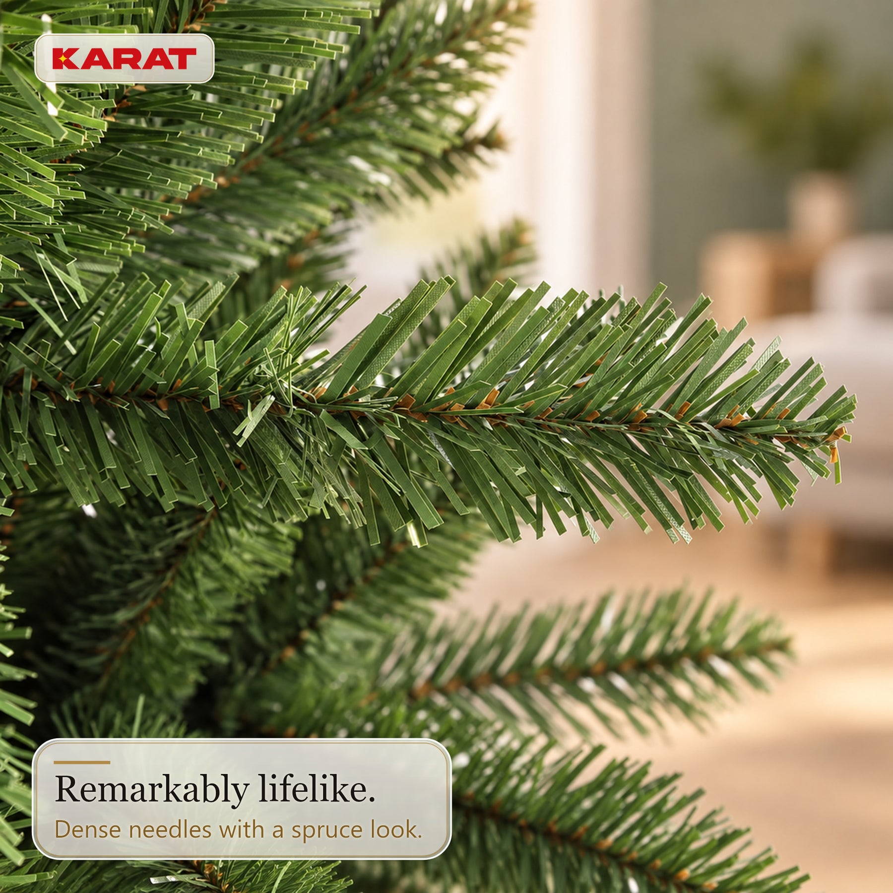 Kunstigt juletræ | Evergreen | Tæt granlook med metalfod | 150–240 cm