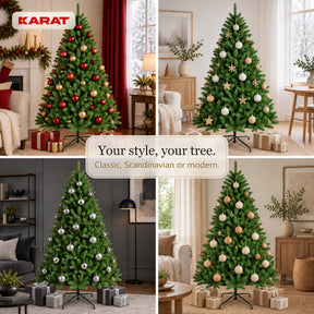 Kunstigt juletræ | Evergreen | Tæt granlook med metalfod | 150–240 cm