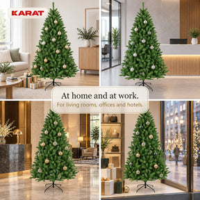 Kunstigt juletræ | Evergreen | Tæt granlook med metalfod | 150–240 cm