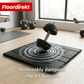 Faldunderlagsmåtte | Paving Tile | 50x50 cm 25 mm | Gummiplade i brostensoptik | Terrasse, have & udendørsområde