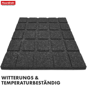 Faldbeskyttelsesmåtte | Play Protect | Skridsikker, robust gummi-gulvbeskyttelse | Forskellige tykkelser og farver | 50 x 50 cm