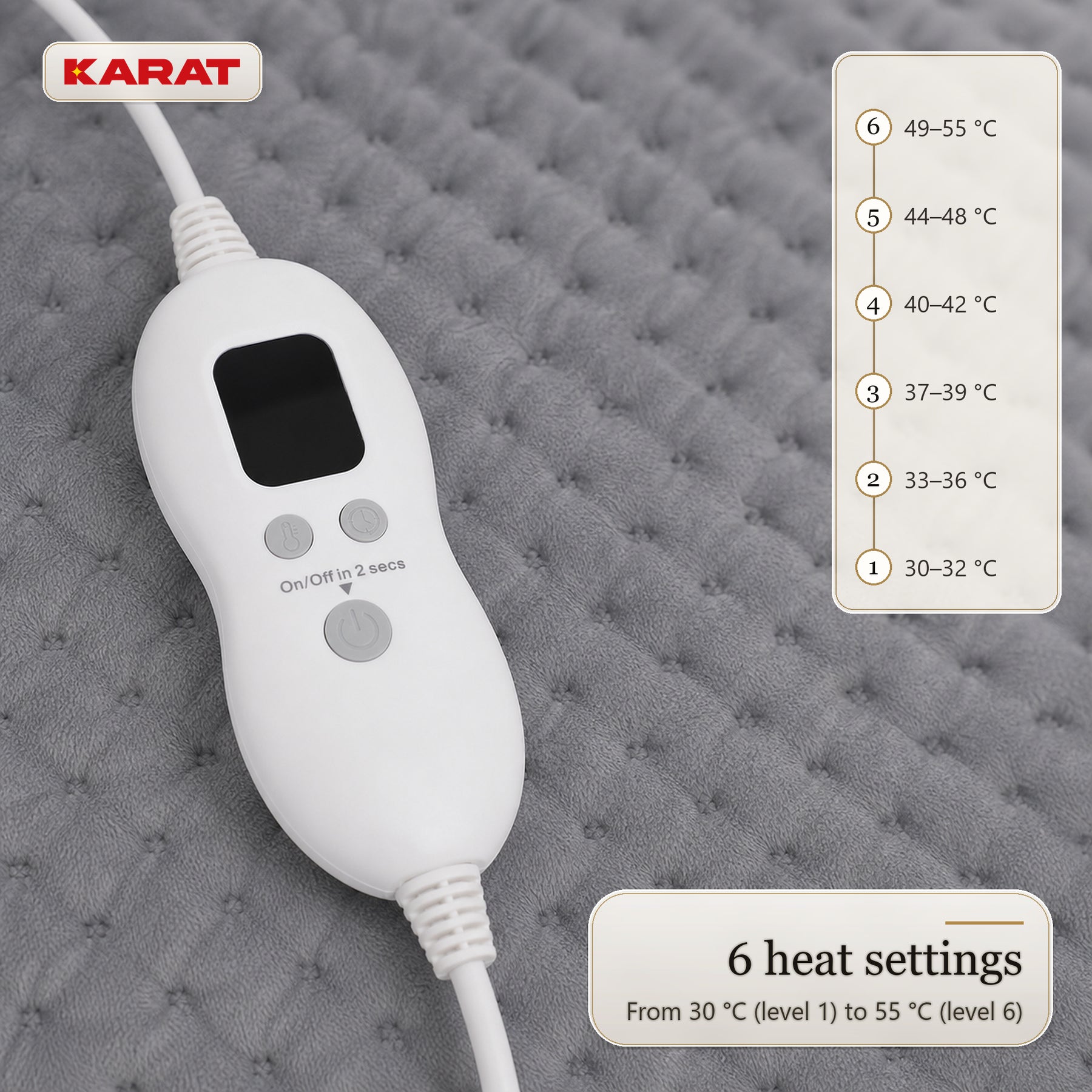 Elektrisk fodvarmer | Fjord | 6 varmetrin op til 55 °C, timer & Sherpa-for | 4 farver