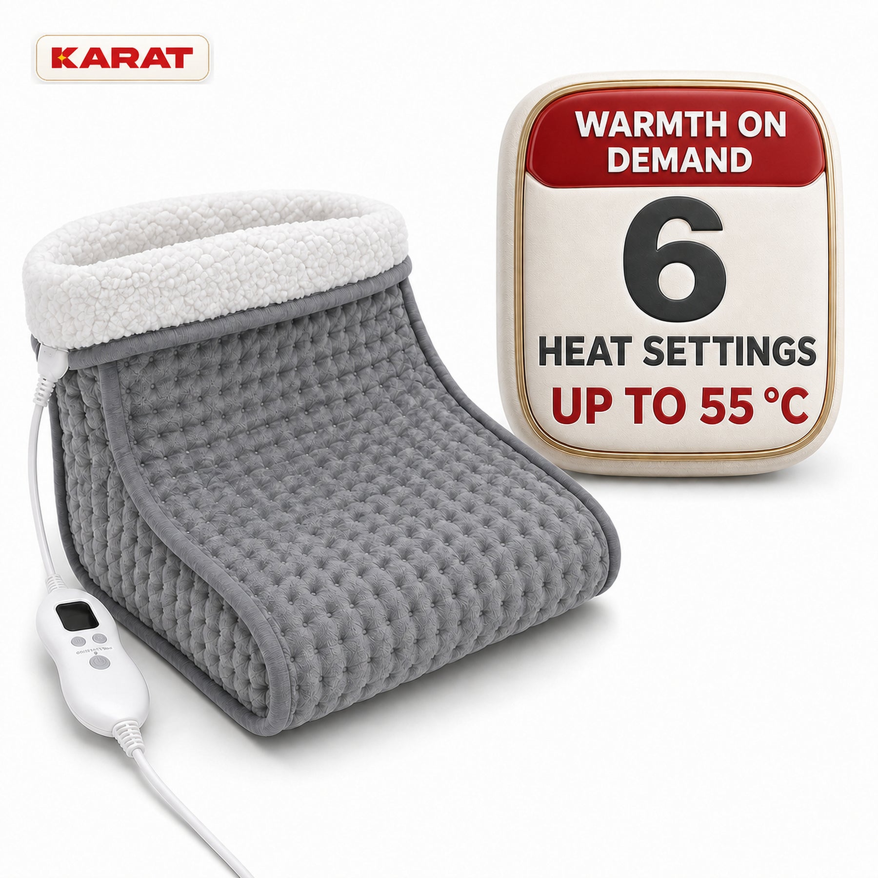 Elektrisk fodvarmer | Fjord | 6 varmetrin op til 55 °C, timer & Sherpa-for | 4 farver