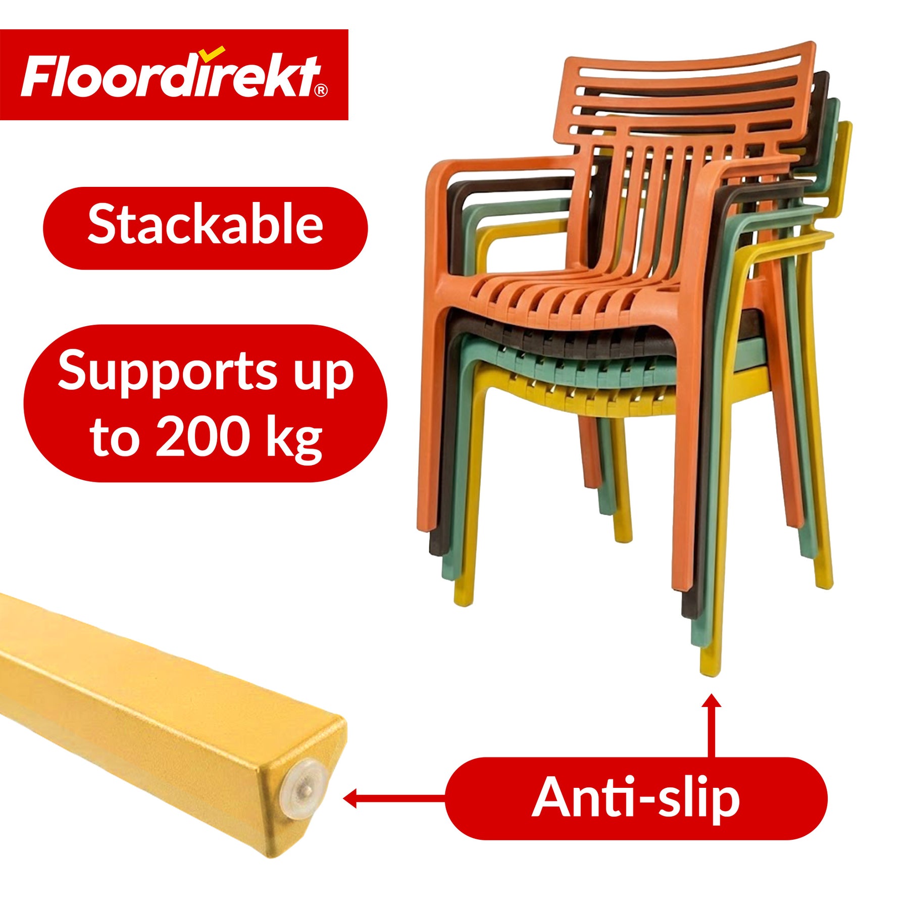 Havestol | Sitwell | Stabelbar designstol vejrbestandig & UV-bestandig til have, altan & terrasse