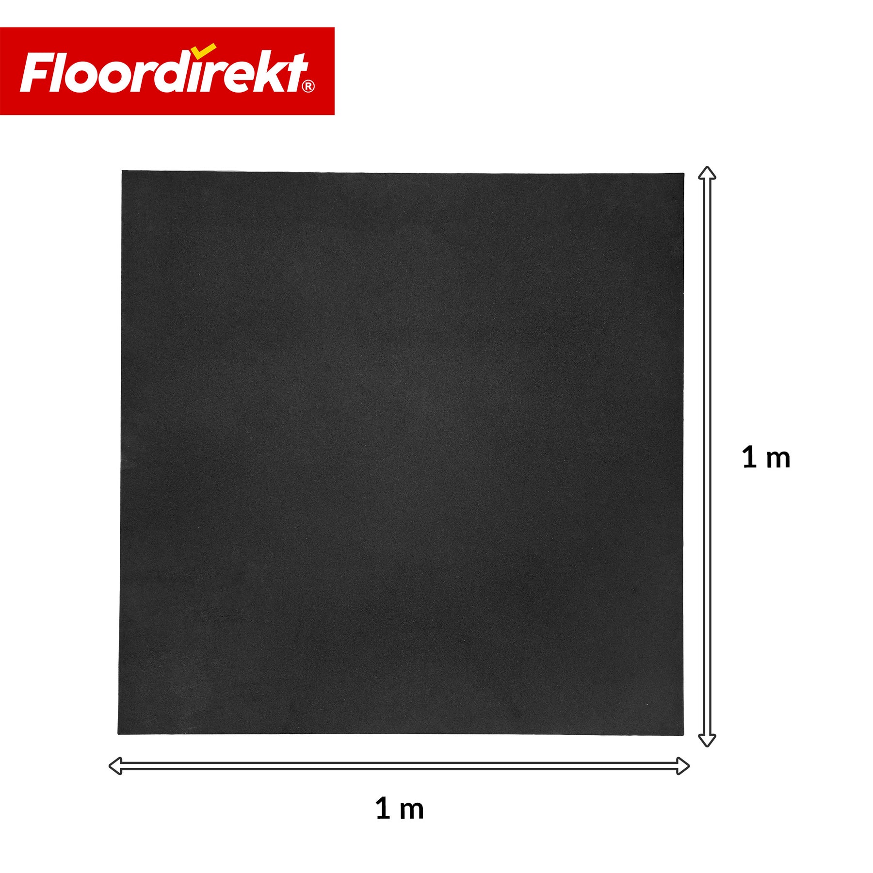 Gulvbeskyttelsesmåtte | 100 x 100 cm 10 mm | Gummimåtte til fitnessudstyr & tunge maskiner