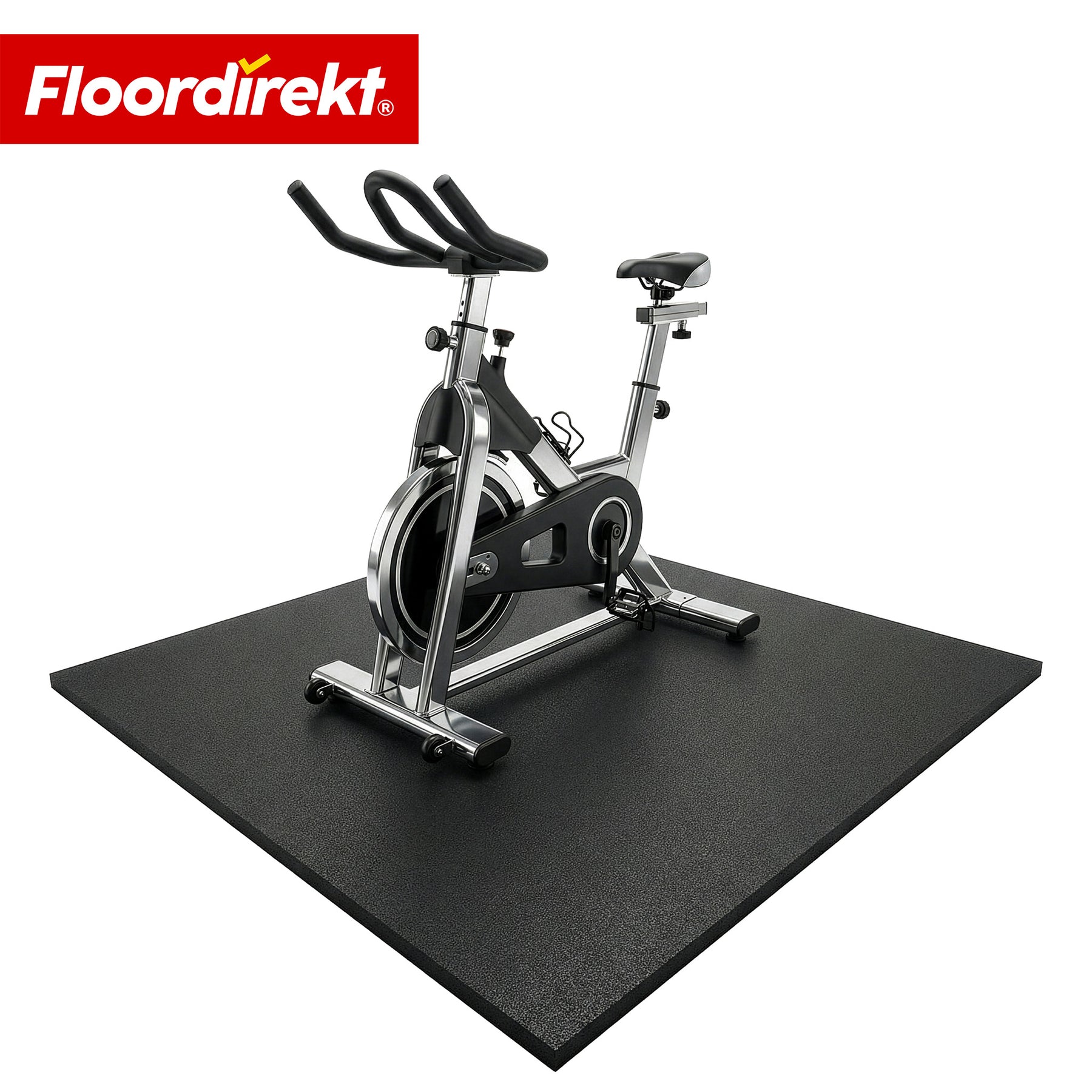 Gulvbeskyttelsesmåtte | 100 x 100 cm 10 mm | Gummimåtte til fitnessudstyr & tunge maskiner