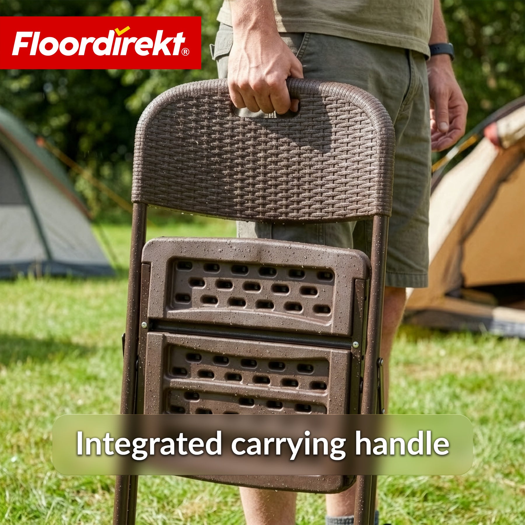 Klappestol 2-pak | Niigata | Brun klapbar havestol i rattanlook