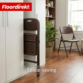 Klappestol 2-pak | Niigata | Brun klapbar havestol i rattanlook