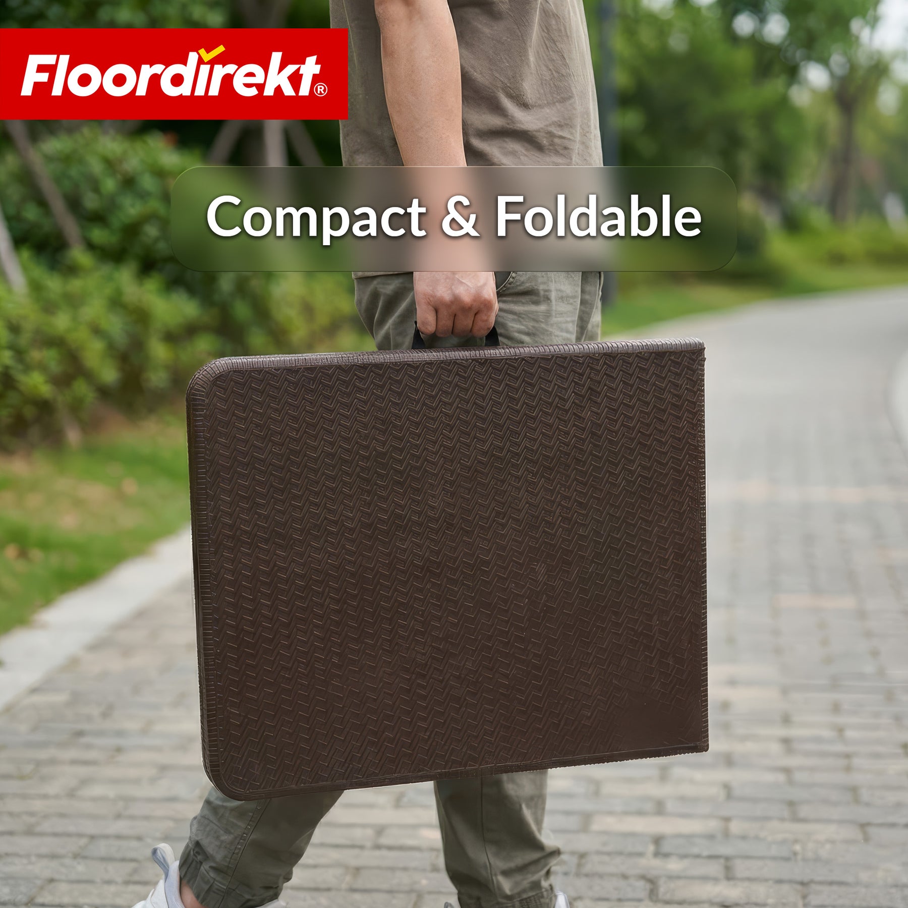 Havebord | Miyako | Vejrbestandigt klapbord 183×75 cm | Sammenklappeligt med bærehåndtag til have, terrasse & events