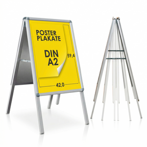 Kundestopper | DIN A1 & A2 | Dobbeltsidet gadeskilt, reklameskilt i aluminium