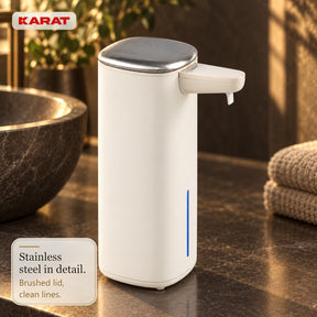 Automatisk skumsæbedispenser | Liora | Berøringsfri sæbedispenser med sensor, USB-C-batteri & rustfrit stål | 250 ml
