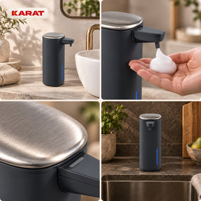 Automatisk skumsæbedispenser | Liora | Berøringsfri sæbedispenser med sensor, USB-C-batteri & rustfrit stål | 250 ml