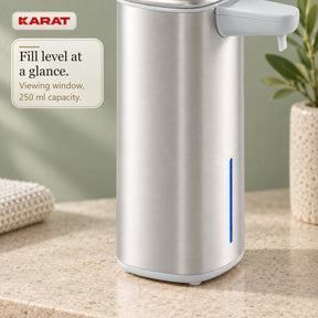 Automatisk skumsæbedispenser | Liora | Berøringsfri sæbedispenser med sensor, USB-C-batteri & rustfrit stål | 250 ml