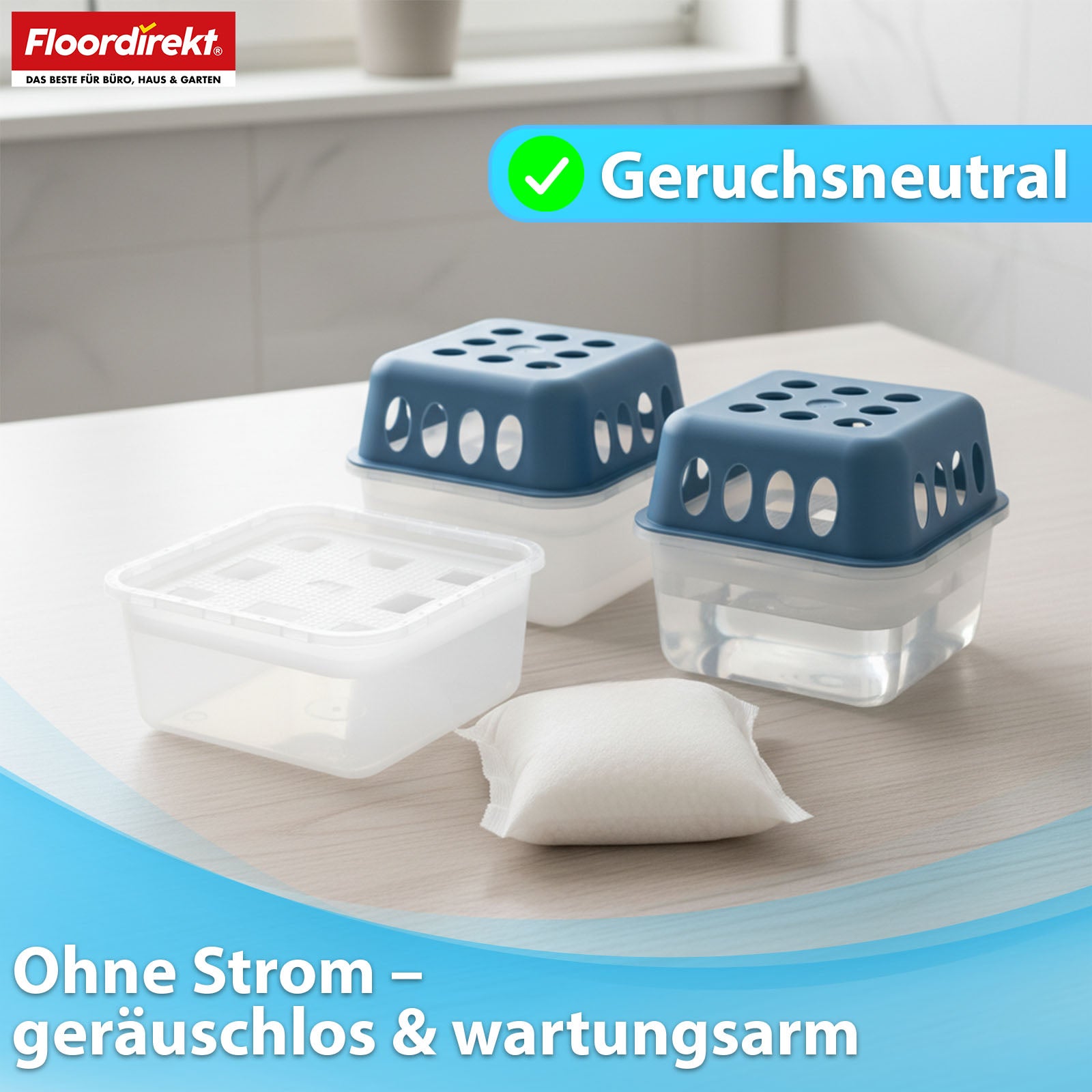 Luftfugter refillpakke, 12 stk. | Habo | Refillposer til rumfugter til kælder, badeværelse, stuer