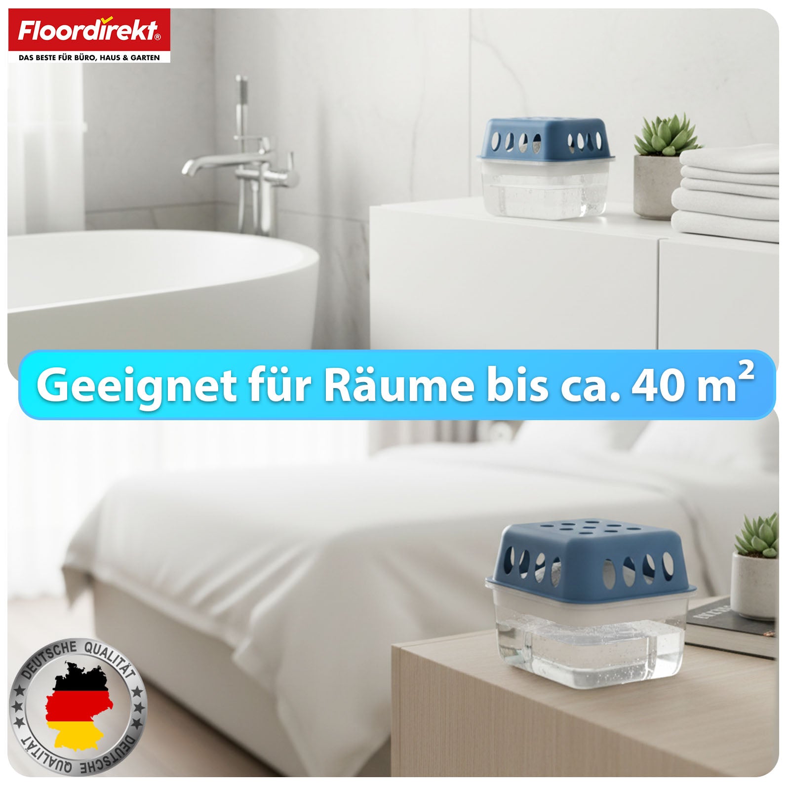 Luftfugter refillpakke, 12 stk. | Habo | Refillposer til rumfugter til kælder, badeværelse, stuer