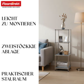 Metallreol | Concept Epure MK-005 | 4-etagers reol med åbne hylder | Fås i flere farver