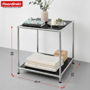 Metallreol | Concept Epure MK-012 | Åben side- og opbevaringsreol med 2 hylder | Fås i flere farver