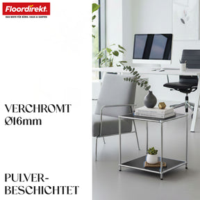 Metallreol | Concept Epure MK-012 | Åben side- og opbevaringsreol med 2 hylder | Fås i flere farver