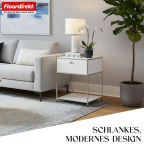 Metallreol | Concept Epure MK-139 | Side- og opbevaringsreol med skuffe og hylder | Fås i flere farver