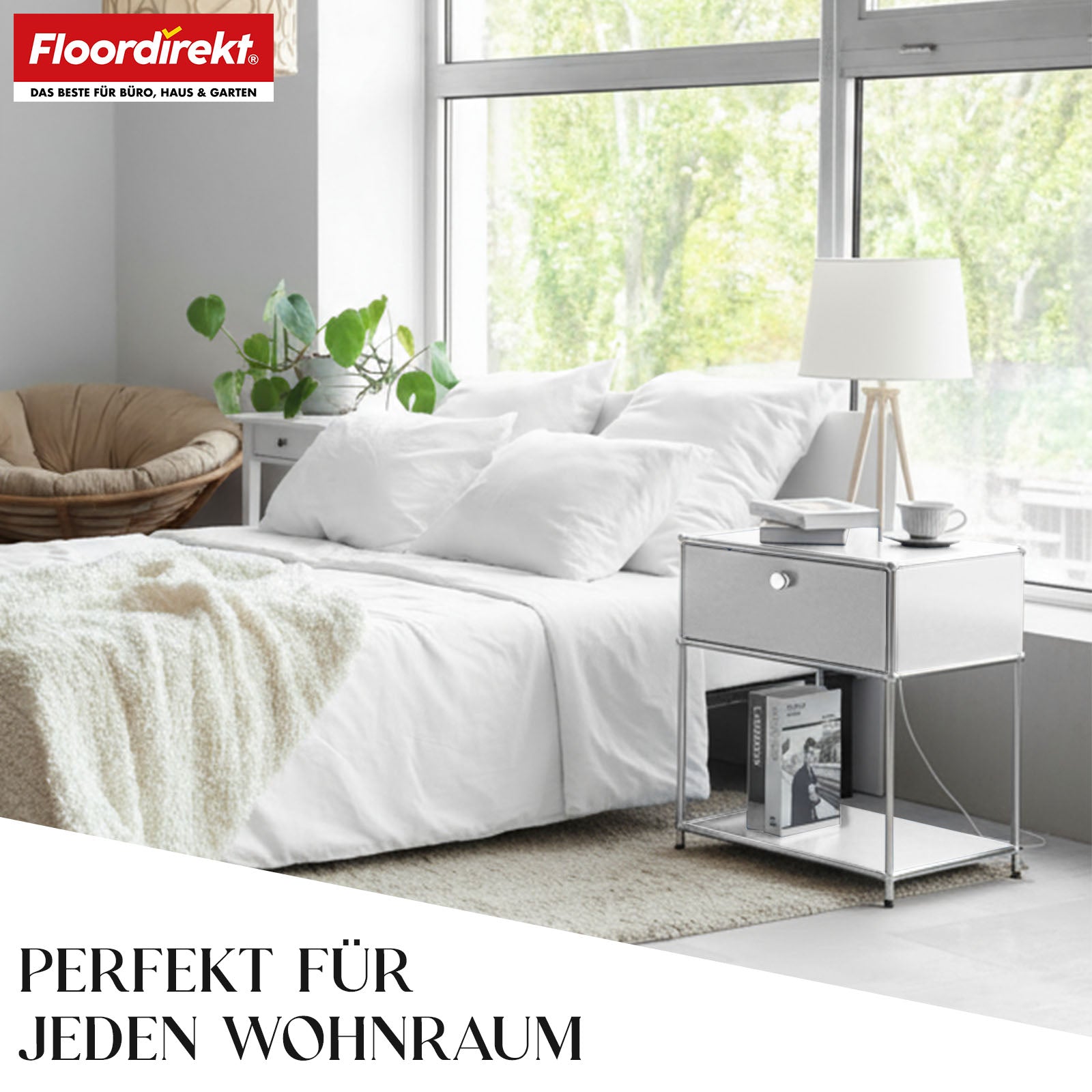 Metallreol | Concept Epure MK-139 | Side- og opbevaringsreol med skuffe og hylder | Fås i flere farver