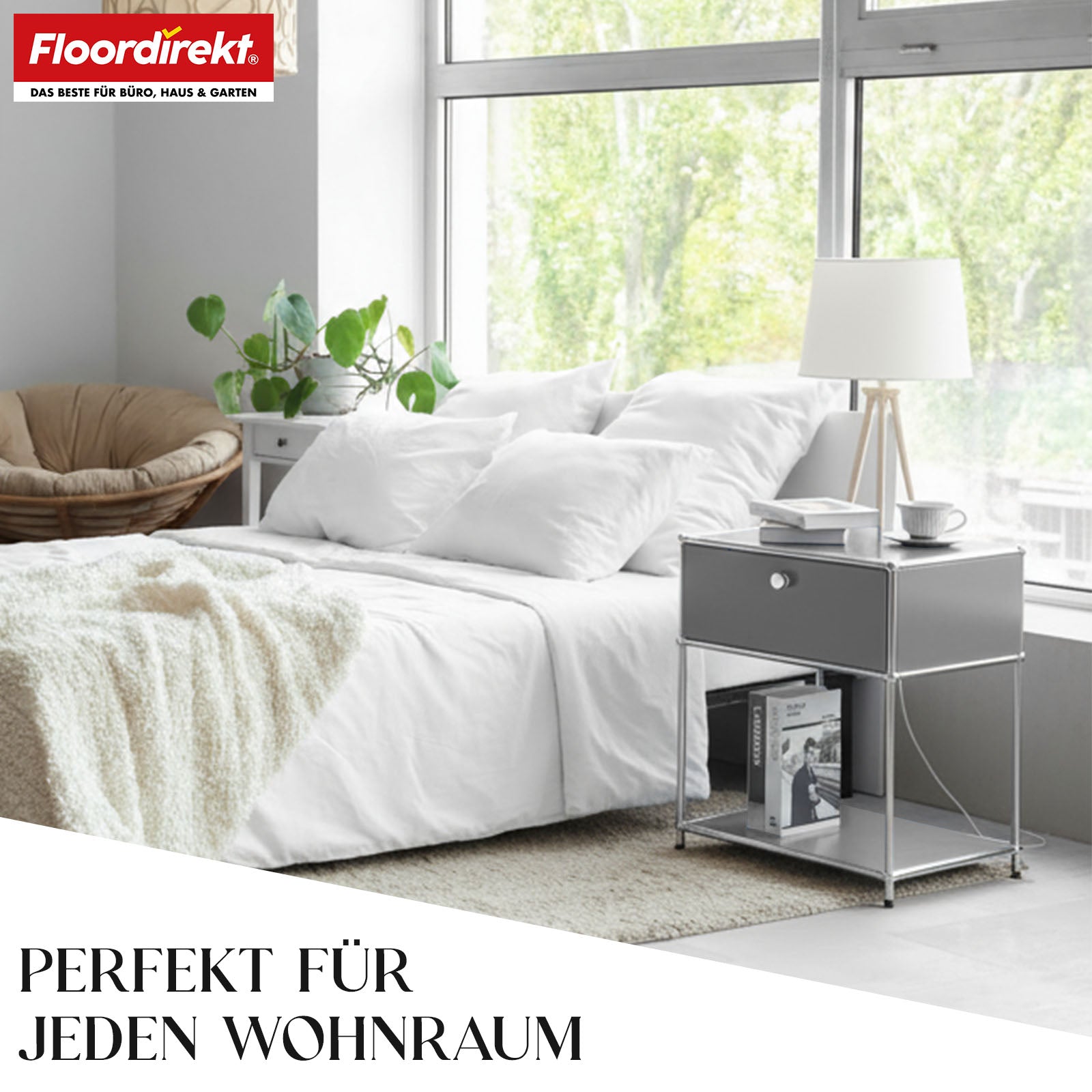 Metallreol | Concept Epure MK-139 | Side- og opbevaringsreol med skuffe og hylder | Fås i flere farver