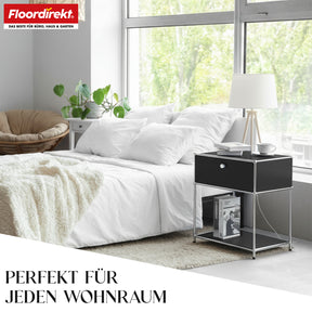 Metallreol | Concept Epure MK-139 | Side- og opbevaringsreol med skuffe og hylder | Fås i flere farver