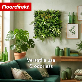 Plantevæg | Fire Sky | Naturtro, vedligeholdelsesfrit kunstplante-panel | Solbestandig & udvidelig med klik-system | 50 × 50 cm